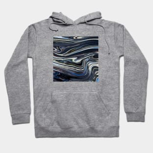 Marble black and colors grading pattern Hoodie